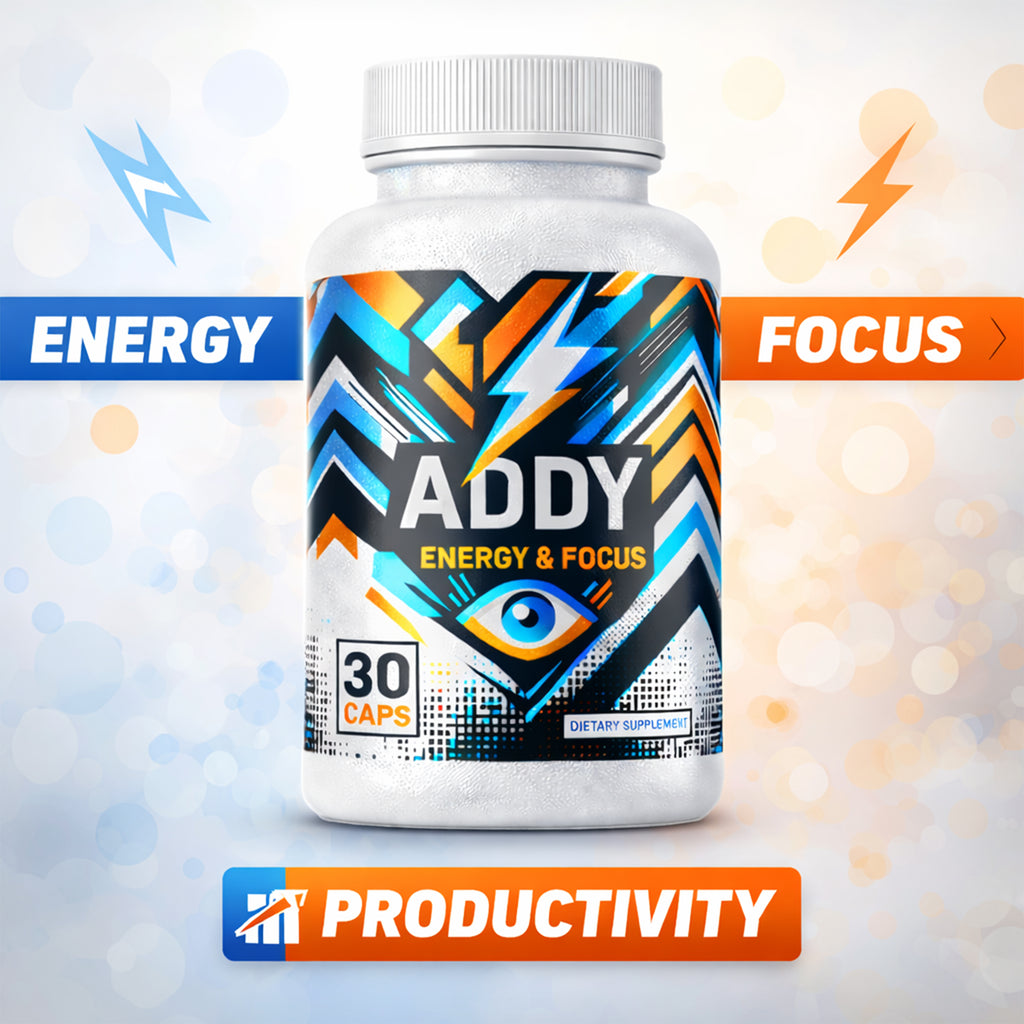 ADDY ENERGY – Best Adderall Alternative – Natural Energy Supplement for Focus & Memory – Brain Booster & Energy Vitamins for Men & Women – Premium Focus & Energy Support – High-End Cognitive Formula – 30 Day Supply Fitness Edible