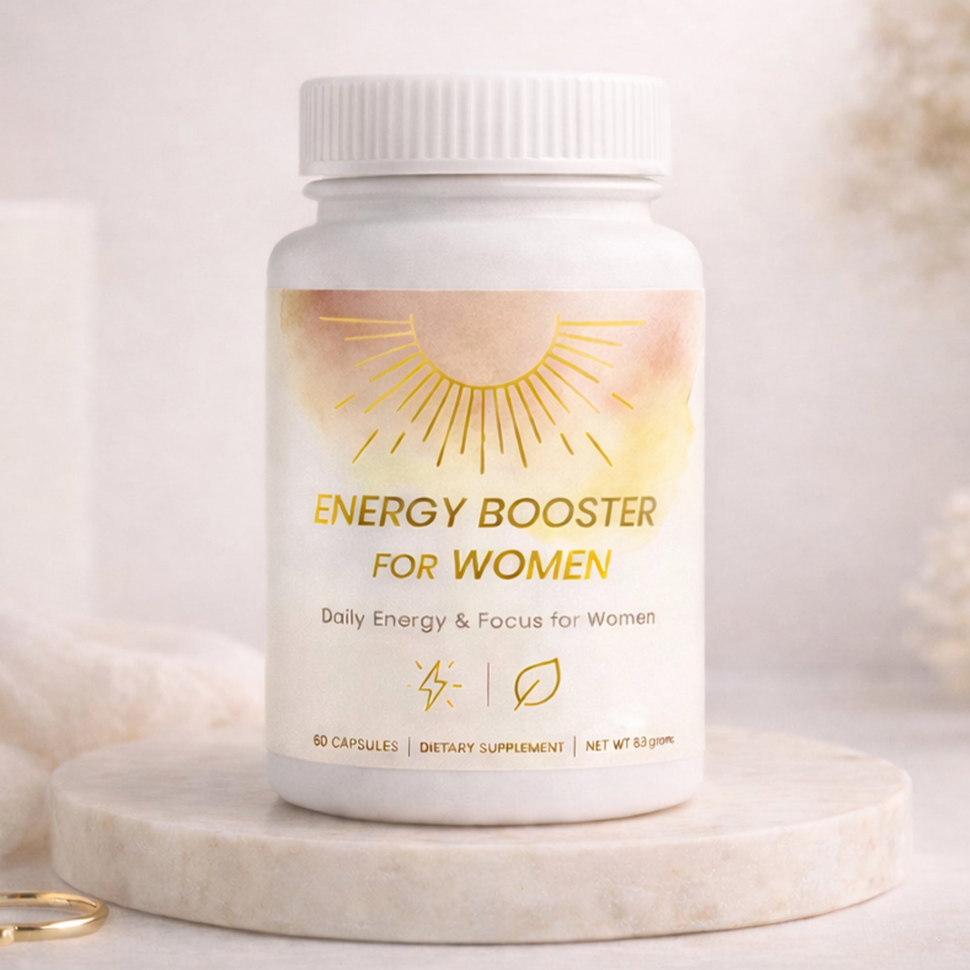 Energy for Her energy supplement for women, 60-capsule bottle