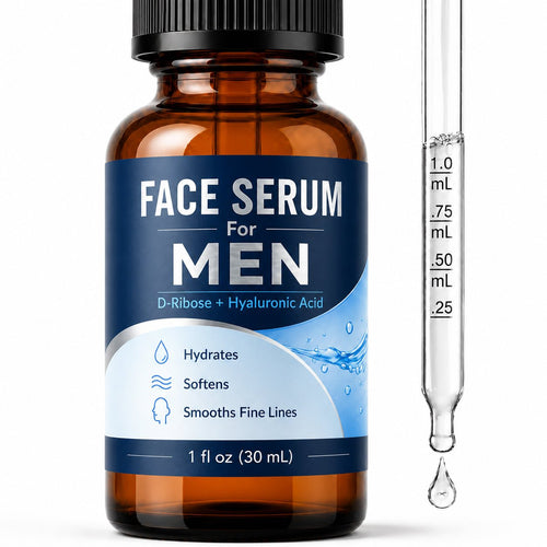 Face Serum for Men with Hyaluronic Acid & Caffeine, Hydrating Anti-Aging Serum - Shop-Satisfied