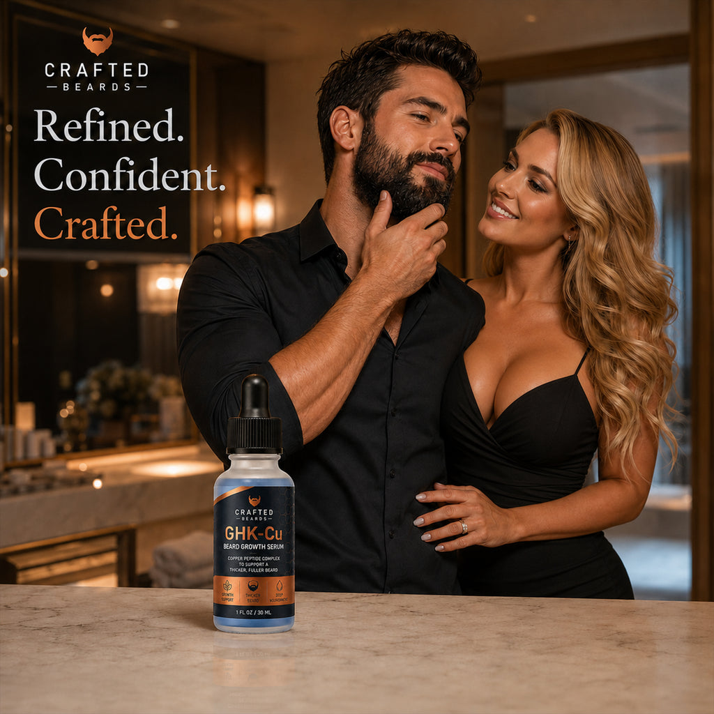 Beard Growth Serum for a Thicker, Fuller-Looking Beard – GHK-Cu Copper Peptides