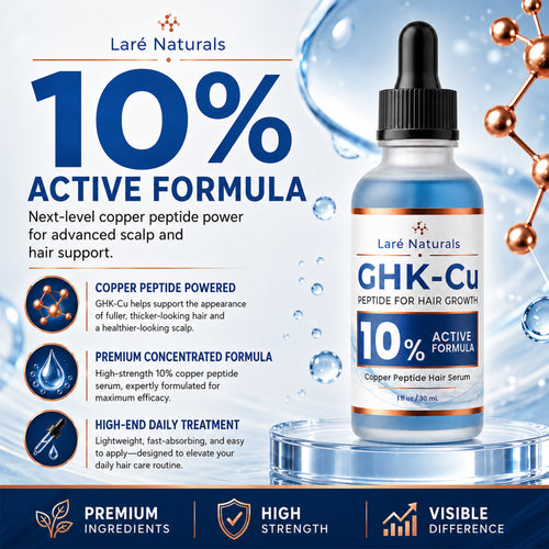 10% GHK-Cu Copper Peptide Hair Growth Serum for Thicker, Fuller-Looking Hair
