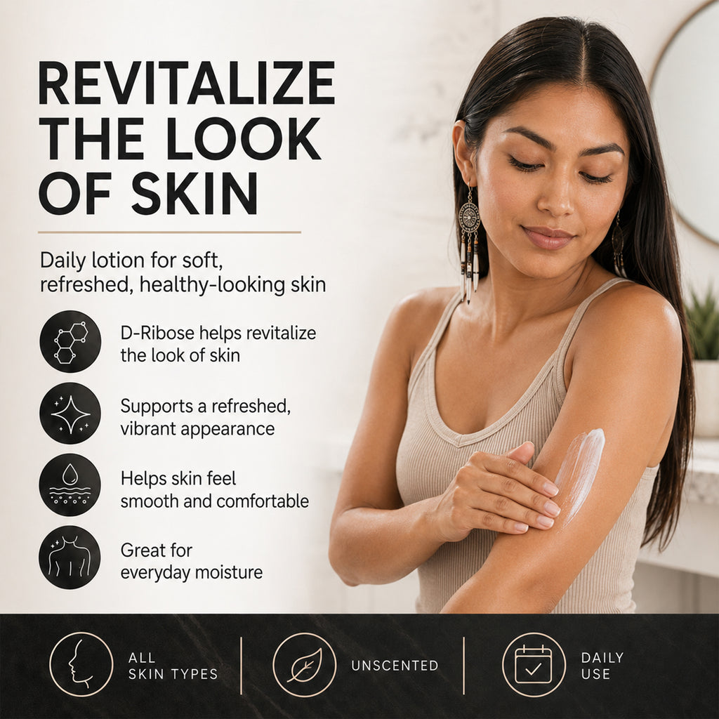 Ribose Sugar for Skin - Ribose Cream - D-Ribose - Working Hands Cream - Lightweight Moisturizer with D-Ribose & Vitamin E - 8 fl oz - Unscented