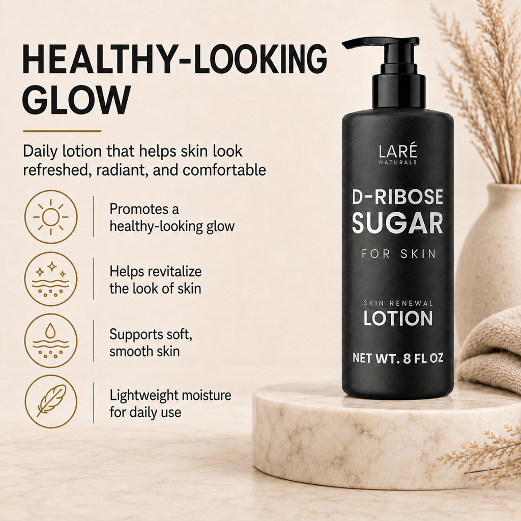 Ribose Sugar for Skin - Ribose Cream - D-Ribose - Working Hands Cream - Lightweight Moisturizer with D-Ribose & Vitamin E - 8 fl oz - Unscented