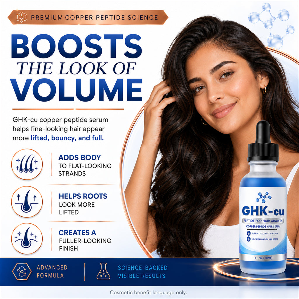 Hair Growth Serum with Copper Peptides for Thicker Fuller Hair – GHK-Cu 1 fl oz